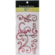 Sticky Back Jewels - 468 Swirls Jewels Red
